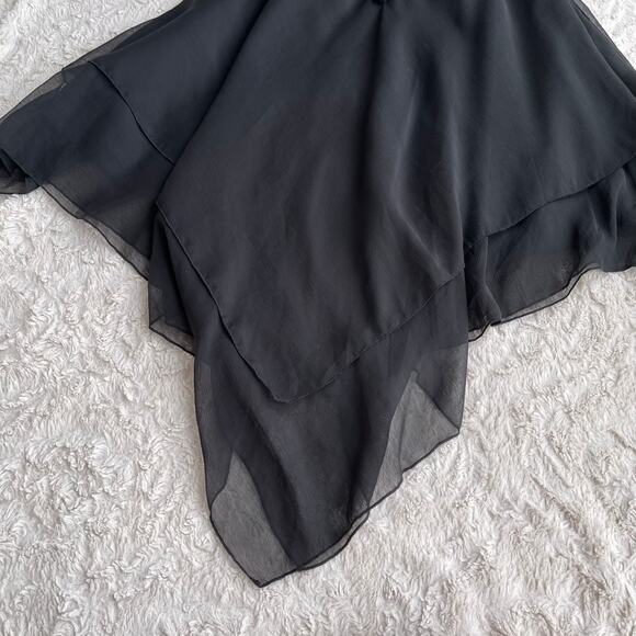 Funhouse gothic corset lace-up midi‎ dress ruffle buckle sleeve whimsigoth goth - Picture 8 of 15